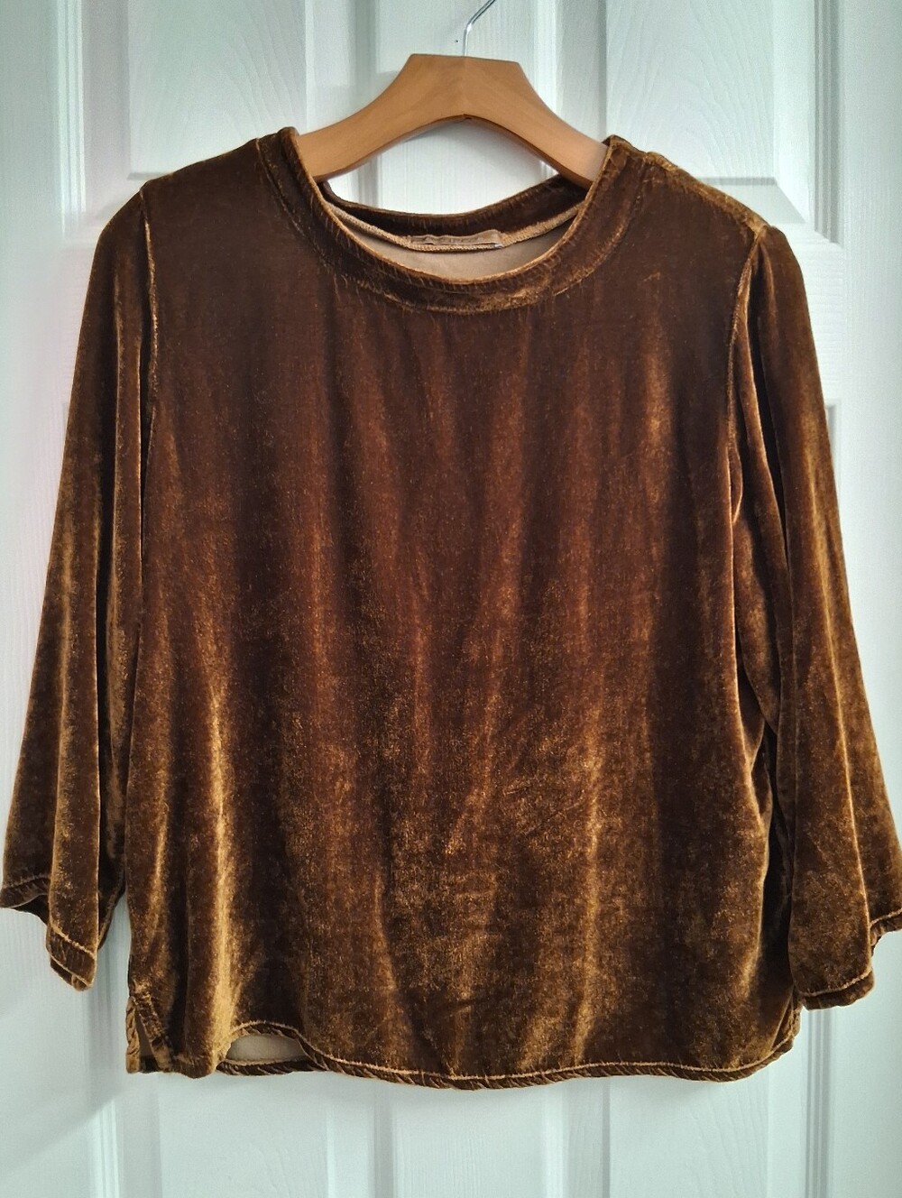 Cut Loose Velvety Rust Colored Top Small